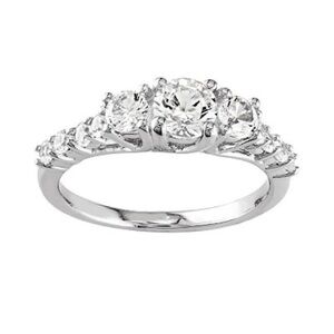 New inbox, Stella Grace Sterling Silver White Sapphire Ring size 7